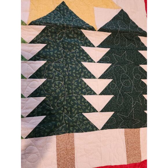 Quilt‎ Vintage Handmade Christmas 41" x 33" - Picture 2 of 4